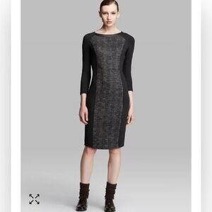Weekend Max Mara Sheath
Gray Long Sleeve Wool  Romina Jersey Dress Size S $478